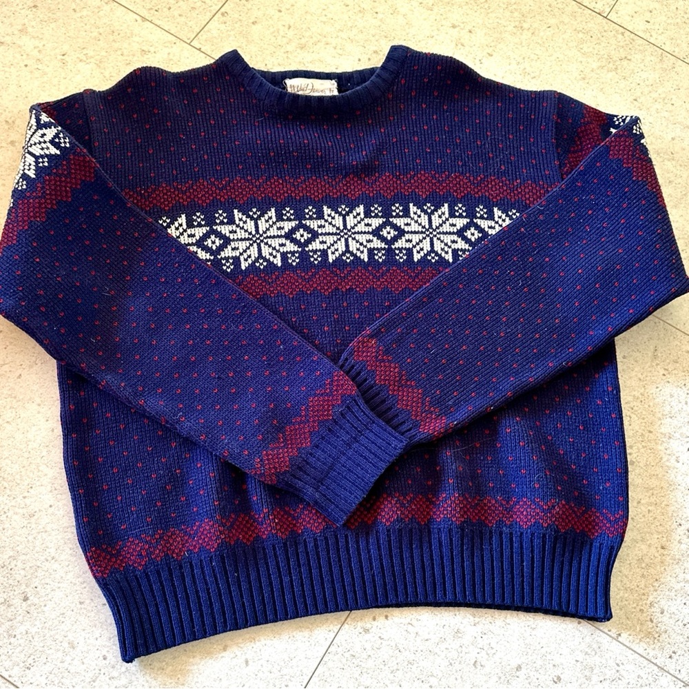 Women's Navy Red White and Blue Vintage Sweater from The Denver 70’s